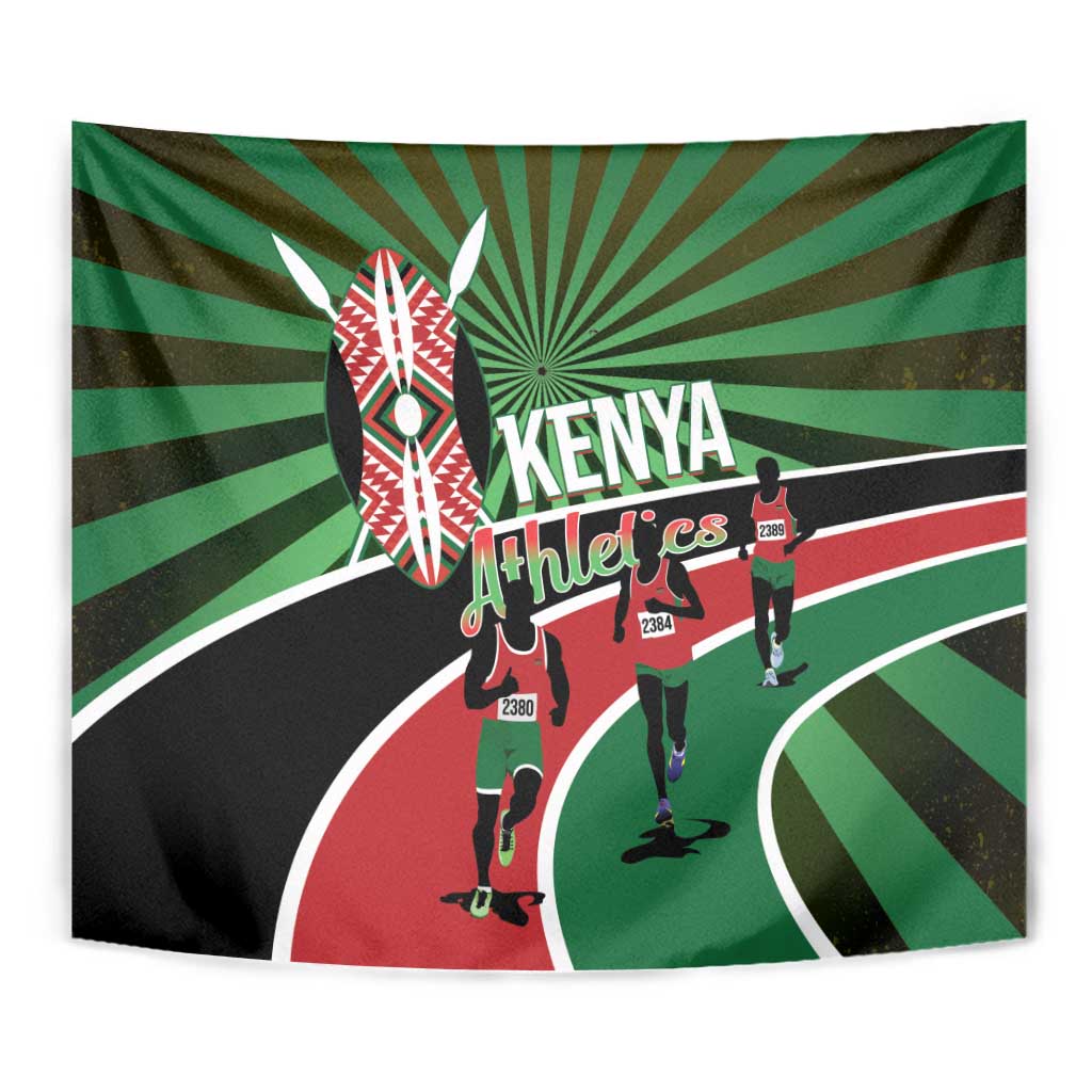 Athletics Kenya Tapestry Maasai Shield Running Way - Wonder Print Shop