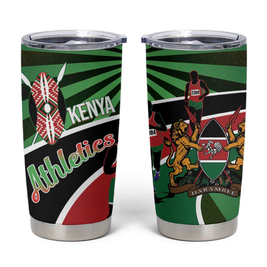 Athletics Kenya Tumbler Cup Maasai Shield Running Way - Wonder Print Shop