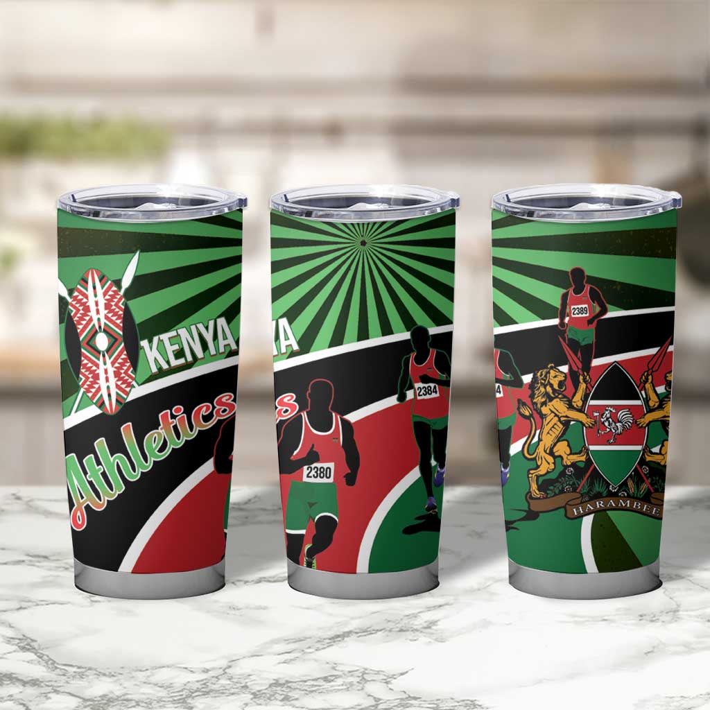 Athletics Kenya Tumbler Cup Maasai Shield Running Way - Wonder Print Shop