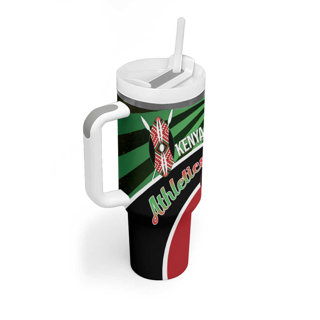 Athletics Kenya Tumbler With Handle Maasai Shield Running Way - Wonder Print Shop