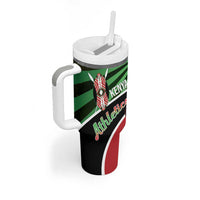 Athletics Kenya Tumbler With Handle Maasai Shield Running Way - Wonder Print Shop