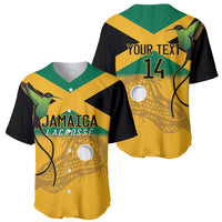 Custom Jamaica Lacrosse Baseball Jersey Streamertail Hummingbird With Flag - Wonder Print Shop