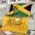 Custom Jamaica Lacrosse Blanket Streamertail Hummingbird With Flag - Wonder Print Shop