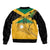 Custom Jamaica Lacrosse Bomber Jacket Streamertail Hummingbird With Flag - Wonder Print Shop