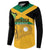 Custom Jamaica Lacrosse Button Sweatshirt Streamertail Hummingbird With Flag - Wonder Print Shop