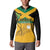 Custom Jamaica Lacrosse Button Sweatshirt Streamertail Hummingbird With Flag - Wonder Print Shop