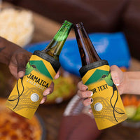 Custom Jamaica Lacrosse 4 in 1 Can Cooler Tumbler Streamertail Hummingbird With Flag - Wonder Print Shop