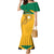 Custom Jamaica Lacrosse Family Matching Mermaid Dress and Hawaiian Shirt Streamertail Hummingbird With Flag - Wonder Print Shop