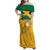Custom Jamaica Lacrosse Family Matching Off Shoulder Maxi Dress and Hawaiian Shirt Streamertail Hummingbird With Flag - Wonder Print Shop