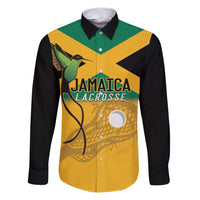 Custom Jamaica Lacrosse Family Matching Puletasi and Hawaiian Shirt Streamertail Hummingbird With Flag - Wonder Print Shop