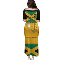 Custom Jamaica Lacrosse Family Matching Puletasi and Hawaiian Shirt Streamertail Hummingbird With Flag - Wonder Print Shop