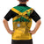 Custom Jamaica Lacrosse Family Matching Short Sleeve Bodycon Dress and Hawaiian Shirt Streamertail Hummingbird With Flag - Wonder Print Shop