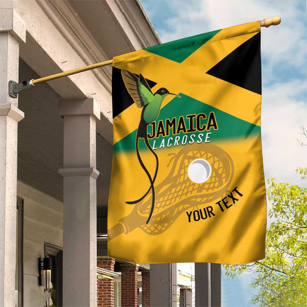 Custom Jamaica Lacrosse Garden Flag Streamertail Hummingbird With Flag - Wonder Print Shop