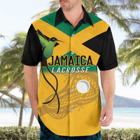 Custom Jamaica Lacrosse Hawaiian Shirt Streamertail Hummingbird With Flag - Wonder Print Shop
