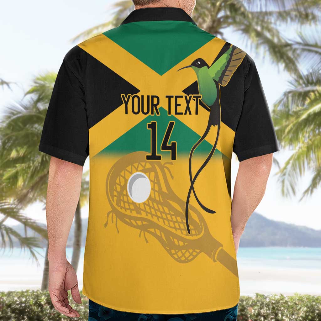 Custom Jamaica Lacrosse Hawaiian Shirt Streamertail Hummingbird With Flag - Wonder Print Shop