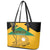 Custom Jamaica Lacrosse Leather Tote Bag Streamertail Hummingbird With Flag - Wonder Print Shop