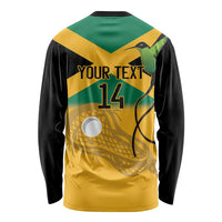 Custom Jamaica Lacrosse Long Sleeve Shirt Streamertail Hummingbird With Flag - Wonder Print Shop