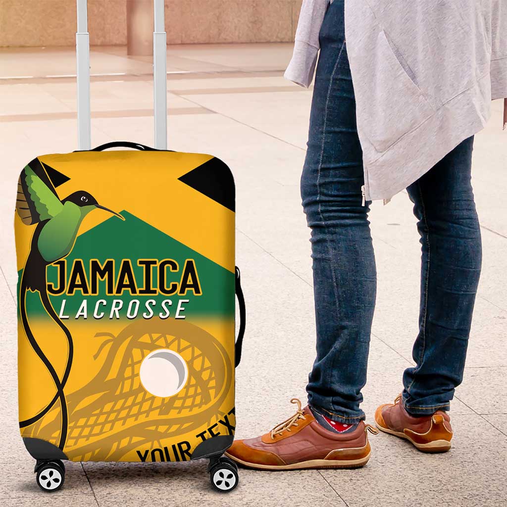Custom Jamaica Lacrosse Luggage Cover Streamertail Hummingbird With Flag - Wonder Print Shop