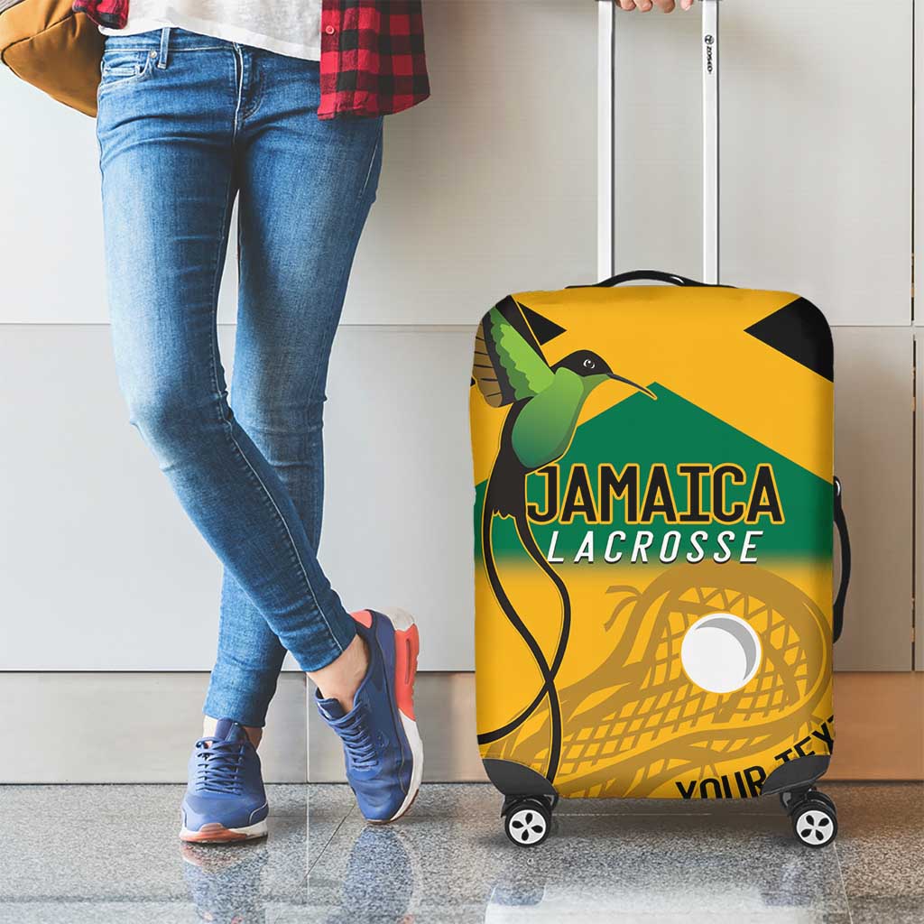 Custom Jamaica Lacrosse Luggage Cover Streamertail Hummingbird With Flag - Wonder Print Shop