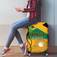 Custom Jamaica Lacrosse Luggage Cover Streamertail Hummingbird With Flag - Wonder Print Shop