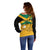 Custom Jamaica Lacrosse Off Shoulder Sweater Streamertail Hummingbird With Flag - Wonder Print Shop
