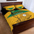 Custom Jamaica Lacrosse Quilt Bed Set Streamertail Hummingbird With Flag - Wonder Print Shop