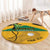Custom Jamaica Lacrosse Round Carpet Streamertail Hummingbird With Flag - Wonder Print Shop