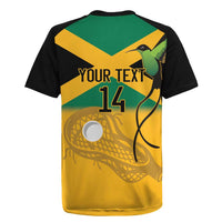 Custom Jamaica Lacrosse Rugby Jersey Streamertail Hummingbird With Flag - Wonder Print Shop