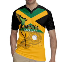 Custom Jamaica Lacrosse Rugby Jersey Streamertail Hummingbird With Flag - Wonder Print Shop