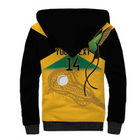 Custom Jamaica Lacrosse Sherpa Hoodie Streamertail Hummingbird With Flag - Wonder Print Shop