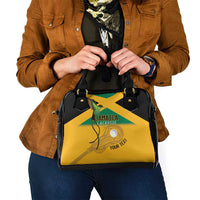 Custom Jamaica Lacrosse Shoulder Handbag Streamertail Hummingbird With Flag - Wonder Print Shop