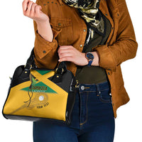 Custom Jamaica Lacrosse Shoulder Handbag Streamertail Hummingbird With Flag - Wonder Print Shop