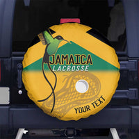 Custom Jamaica Lacrosse Spare Tire Cover Streamertail Hummingbird With Flag - Wonder Print Shop