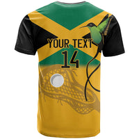 Custom Jamaica Lacrosse T Shirt Streamertail Hummingbird With Flag - Wonder Print Shop
