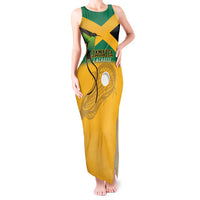 Custom Jamaica Lacrosse Tank Maxi Dress Streamertail Hummingbird With Flag - Wonder Print Shop