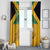 Custom Jamaica Lacrosse Window Curtain Streamertail Hummingbird With Flag - Wonder Print Shop