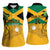 Custom Jamaica Lacrosse Women Sleeveless Polo Shirt Streamertail Hummingbird With Flag - Wonder Print Shop
