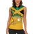 Custom Jamaica Lacrosse Women Sleeveless Polo Shirt Streamertail Hummingbird With Flag - Wonder Print Shop