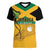 Custom Jamaica Lacrosse Women V-Neck T-Shirt Streamertail Hummingbird With Flag - Wonder Print Shop