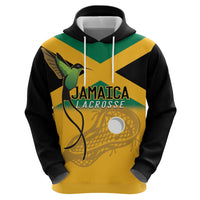 Custom Jamaica Lacrosse Zip Hoodie Streamertail Hummingbird With Flag - Wonder Print Shop