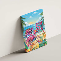 Flamingo Aloha Hawaii Canvas Wall Art It's 5 O’Clock Somewhere Tropical Vibes - Wonder Print Shop