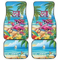 Flamingo Aloha Hawaii Car Mats It's 5 O’Clock Somewhere Tropical Vibes - Wonder Print Shop
