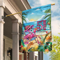 Flamingo Aloha Hawaii Garden Flag It's 5 O’Clock Somewhere Tropical Vibes - Wonder Print Shop