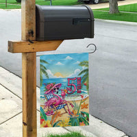 Flamingo Aloha Hawaii Garden Flag It's 5 O’Clock Somewhere Tropical Vibes - Wonder Print Shop