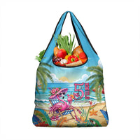 Flamingo Aloha Hawaii Grocery Bag It's 5 O’Clock Somewhere Tropical Vibes - Wonder Print Shop
