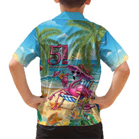 Flamingo Aloha Hawaii Hawaiian Shirt It's 5 O’Clock Somewhere Tropical Vibes - Wonder Print Shop