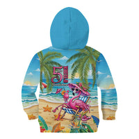 Flamingo Aloha Hawaii Kid Hoodie It's 5 O’Clock Somewhere Tropical Vibes - Wonder Print Shop