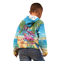 Flamingo Aloha Hawaii Kid Hoodie It's 5 O’Clock Somewhere Tropical Vibes - Wonder Print Shop