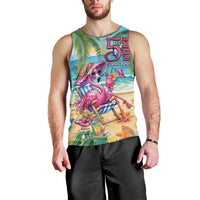 Flamingo Aloha Hawaii Men Tank Top It's 5 O’Clock Somewhere Tropical Vibes - Wonder Print Shop