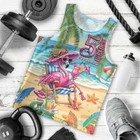 Flamingo Aloha Hawaii Men Tank Top It's 5 O’Clock Somewhere Tropical Vibes - Wonder Print Shop